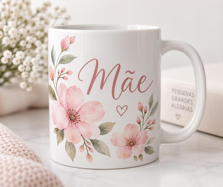 Caneca ilustrativa de Dia das Mães